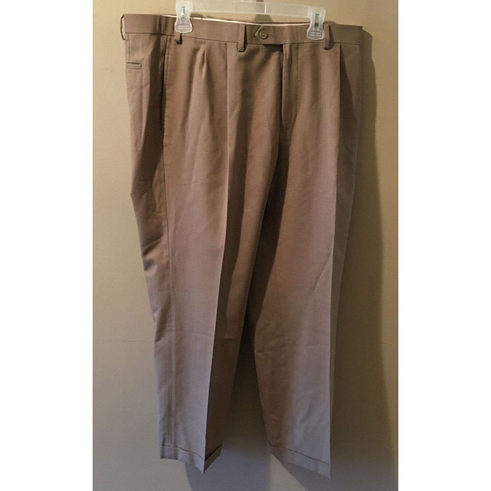 Lauren Ralph Lauren Dress Pants Beige Khaki 100% Wool Sz 38 X 29 Men's